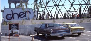 Parking lot of Caesars Palace.